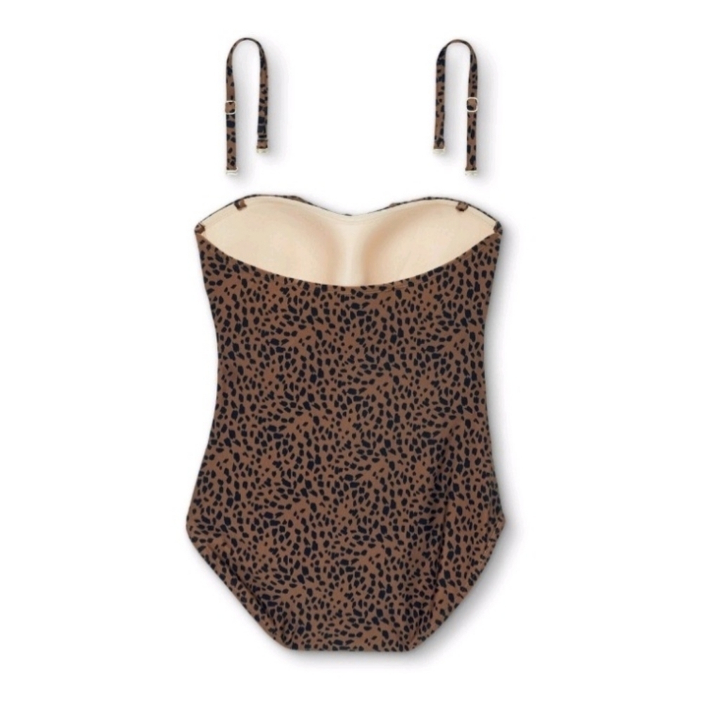 NEW Kona Sol Bandeau Flounce High Coverage One Piece Swimsuit - Picture 7 of 16